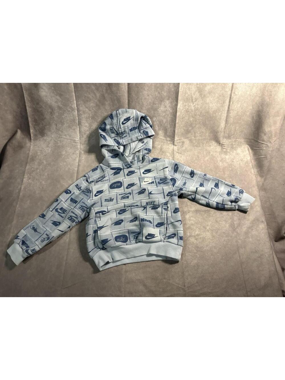 Nike Toddler Hoodie 2-3Y Blue Logo Pullover Sweatshirt